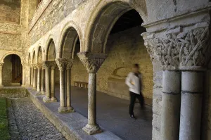 Midi Pyrenees Prints: FRANCE. Saint-Girons. Romanesque cloister of the Cathedral of Saint-Lizier (11th - 12th c)