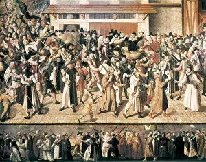 Catholics Prints: France. Wars of Religion. Procession of the Holy League in Paris