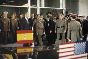 Francisco 1892 1975 Prints: Francisco Franco with the president of the United States Gerald Ford