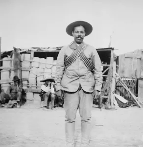Ammunition Prints: Francisco Pancho Villa, Mexican revolutionary general. With Gen