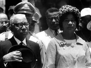 Dictator Prints: Francoise Duvalier and his wife, 1963. Courtesy: CSU Archives/Everett Collection