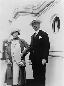 Bosses Prints: Frank Hague and his wife aboard an ocean liner in 1925