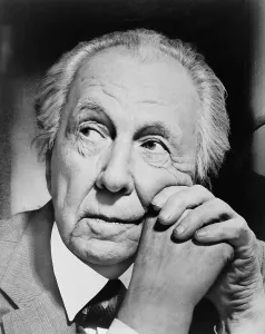Frank Lloyd Prints: Frank Lloyd Wright (1867-1959) master American architect in 1954