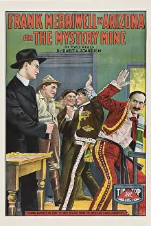 1900s Movies Prints: FRANK MERRIWELL IN ARIZONA; OR, THE MYSTERY MINE, poster art, 1910