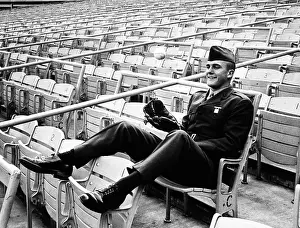 Baseball Players Prints: Frank Tug McGraw at Shea Stadium after signing his 1966 contract on Jan