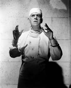 Mad Scientist Prints: FRANKENSTEIN 1970, Boris Karloff, 1958