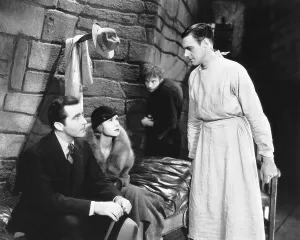 Lab Coat Prints: FRANKENSTEIN, from left, John Boles, Mae Clarke, Dwight Frye, Colin Clive, 1931