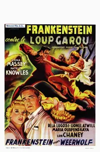 Massey Prints: FRANKENSTEIN MEETS THE WOLF MAN