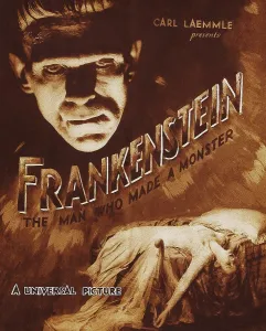 Passed Out Prints: FRANKENSTEIN, US poster art, Boris Karloff, Mae Clarke, 1931