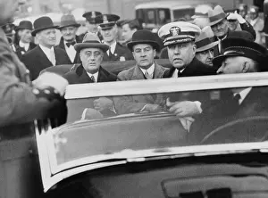 Meeting Prints: Franklin D. Roosevelt, arriving in Washington to confer with President Hoover