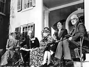 Hyde Park Prints: Franklin D. Roosevelt entertained Crown Prince Olav and Crown Princess Martha