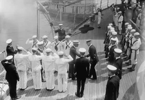 Warship Prints: Franklin D. Roosevelt received on USS Illinois when he was assistant secretary of the navy during World War One