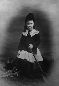 Lcgr1305 Prints: Franklin Roosevelt at age three with a bucket and shovel