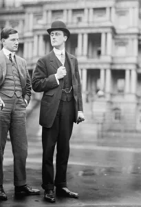 Asst Prints: Franklin Roosevelt, Asst. Secretary of the Navy, in front of the Navy Building. 1913