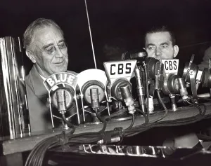 2013 Prints: Franklin Roosevelt campaigns for a fourth term as President in Boston. Nov. 4, 1944