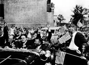 Motorcade Prints: Franklin Roosevelt campaigns for President in Atlanta