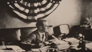 Disabled Prints: Franklin Roosevelt in his Hyde Park study in 1923