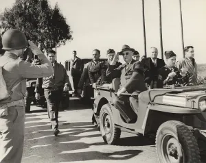 2013 Prints: Franklin Roosevelt reviewing troops at Rabat