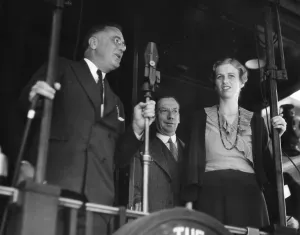 Whistle Stop Prints: Franklin Roosevelt speaking from a train at Redding