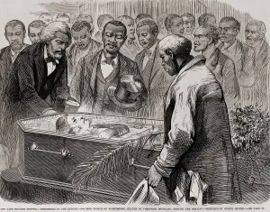 Republican Prints: Frederick Douglass, heads the African American mourners for Senator Charles Sumner