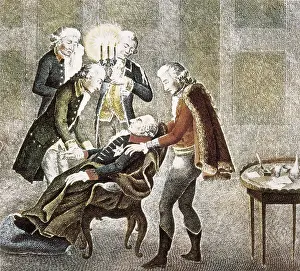 FREDERICK II "the Geat" (1712-1786). Death of Frederick II the Great II in the Palace of Sanssouci (August 17, 1786). Etching. AISA/Everett Collection**US SALES ONLY**
