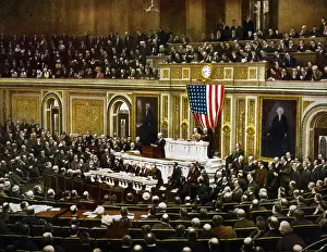 Images Dated 29th August 2007: For the freedom of the world, President Woodrow Wilson