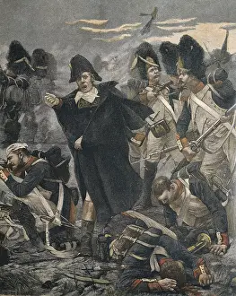 Militar Prints: The french General Pierre Cambronne (1770-1842) wounded at the Battle of Waterloo of June 18