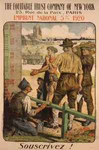 Reconstruction Prints: French Post-WW1 era poster urging subscription to the National Loan of 1920