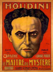 Serials Prints: French poster advertising Harry Houdini's serial movie
