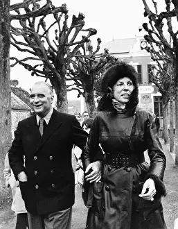 Georges Prints: French President and Claude Pompidou arriving to vote in the French municipal elections