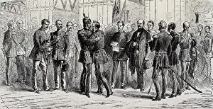 William I Prints: French-Prussian War. King of Prussia William I receiving the news of the French declaration of war (1870)