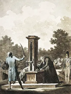Justice Prints: French Revolution (1789). The guillotine