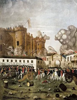 Frenchman Prints: French Revolution (1789). The Storming of the Bastille (July 14)