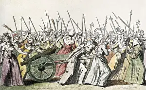 Frenchman Prints: French Revolution (1789). The Women's March upon Versailles (October 5)