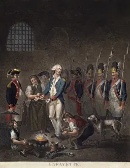 Belgium Prints: French Revolution. Marquis De La Lafayette