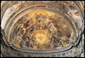 Ceiling Prints: Frescos of the apse conch The Pentecost