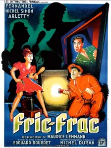 Simon Prints: FRIC-FRAC, French poster art, from left: Arletty, Michel Simon, Fernandel (top), 1939