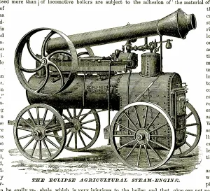 Steam Prints: The Frick Eclipse Agricultural Steam-Engine; engraving, 1874