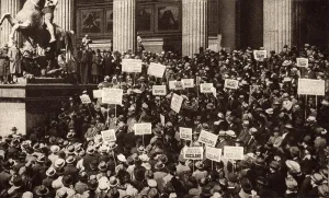 Protest Prints: Friedrich Naumann leads German protest of economic terms of Versailles Treaty. 1919