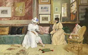 Chase Prints: A Friendly Call, by William Merritt Chase