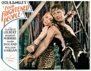 Atcmposterart Prints: FOUR FRIGHTENED PEOPLE, Claudette Colbert, Herbert Marshall, lobbycard, 1934