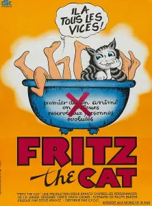 Animation Prints: FRITZ THE CAT, Fritz the Cat on French poster art, 1972