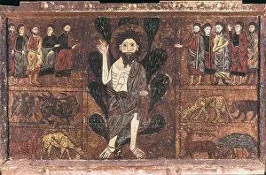 Huesca Prints: Frontal from Gesera. 13th c. Representation of the preaching of Saint John the Baptist in the desert