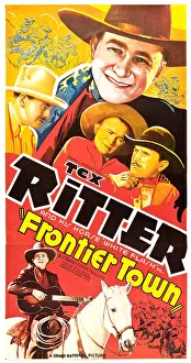 Villain Prints: FRONTIER TOWN, Tex Ritter, Ed Cassidy, Charles King, 1938
