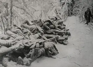 Russians Prints: Frozen bodies of dead Soviet (Russian) soldiers killed in the Russo-Finnish War