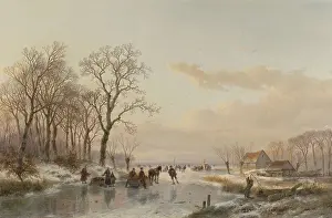 Recreation Prints: A Frozen Canal Near the River Maas