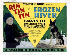 German Shepherd Prints: FROZEN RIVER, from left, Davey Lee, Rin Tin Tin, 1929