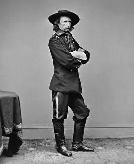 Hair Prints: Full-length portrait of Brevet Major George Armstrong Custer