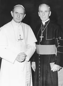 Bishops Prints: Fulton J. Sheen following a private audience Pope Paul VI at the Vatican, March 17, 1971