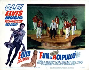 Ursula Prints: FUN IN ACAPULCO, Elvis Presley, (center and left ), Ursula Andress (bottom), 1963
